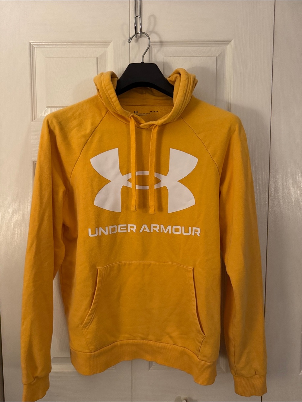 Under Armour Men’s Yellow Pullover Hoodie with White Logo
